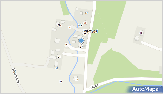 Owczary, Gajowa, 47, mapa Owczary