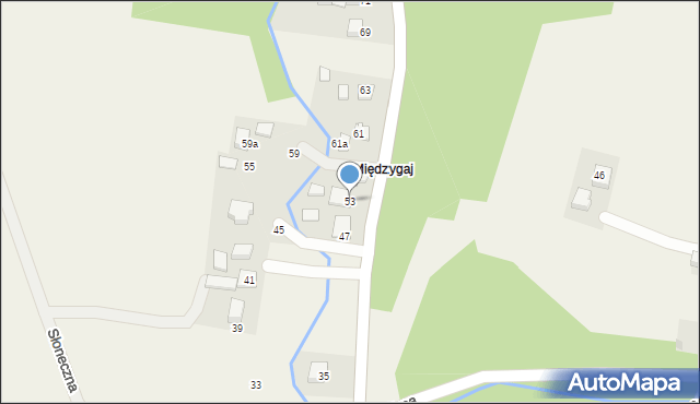 Owczary, Gajowa, 53, mapa Owczary