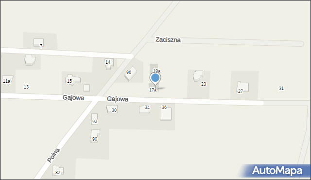 Pęgów, Gajowa, 17b, mapa Pęgów