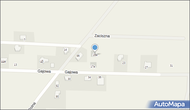 Pęgów, Gajowa, 19a, mapa Pęgów