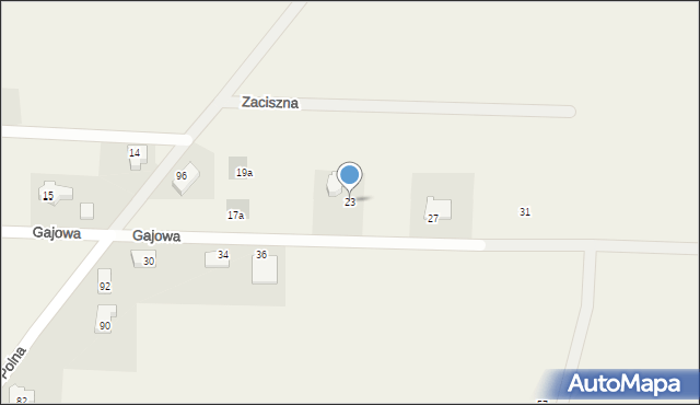 Pęgów, Gajowa, 23, mapa Pęgów