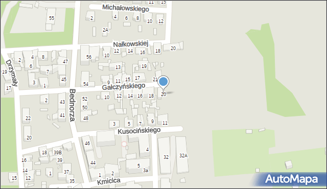 Piekary Śląskie, Gałczyńskiego Konstantego Ildefonsa, 20, mapa Piekary Śląskie