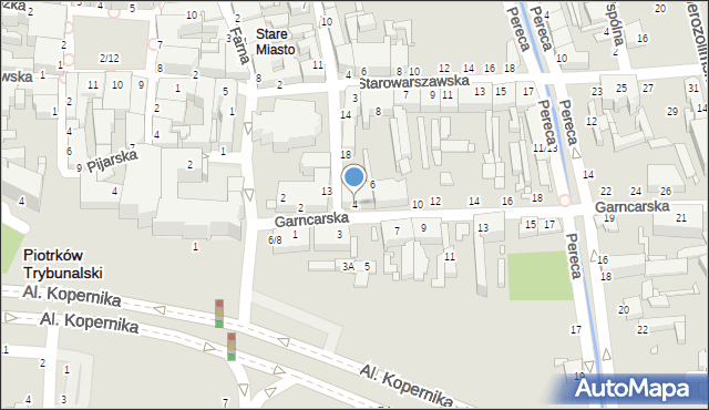Piotrków Trybunalski, Garncarska, 4, mapa Piotrków Trybunalski