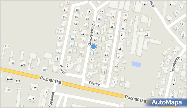 Pleszew, Gałczyńskiego Konstantego Ildefonsa, 8, mapa Pleszew