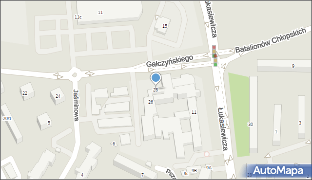 Płock, Gałczyńskiego Konstantego Ildefonsa, 28, mapa Płock