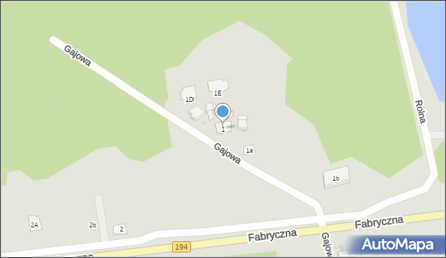 Pobiedziska, Gajowa, 1C, mapa Pobiedziska