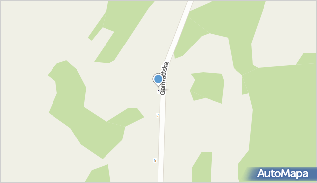 Podrudzie, Gamradzka, 9, mapa Podrudzie