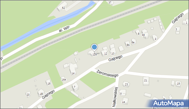 Polanica-Zdrój, Gajcego Tadeusza, 12b, mapa Polanica-Zdrój