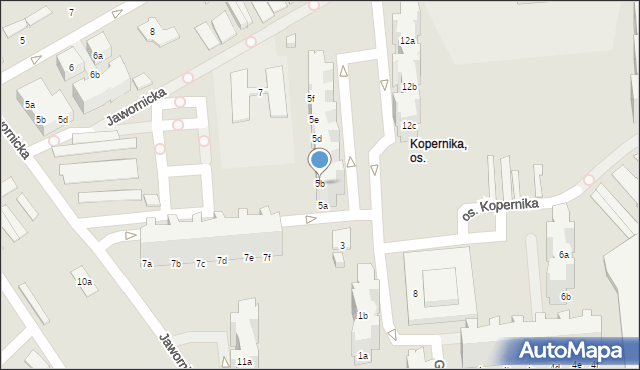 Poznań, Galileusza, 5b, mapa Poznania