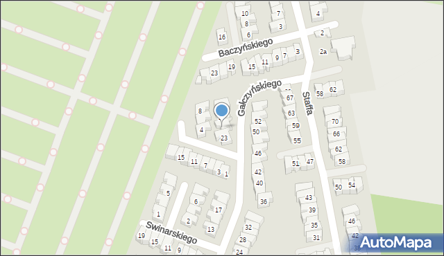 Poznań, Gałczyńskiego Konstantego Ildefonsa, 25, mapa Poznania