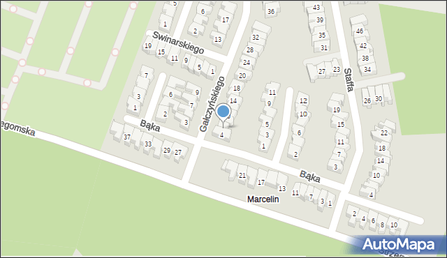 Poznań, Gałczyńskiego Konstantego Ildefonsa, 6, mapa Poznania