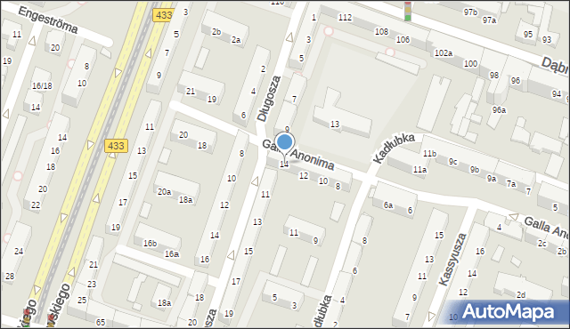 Poznań, Galla Anonima, 14, mapa Poznania