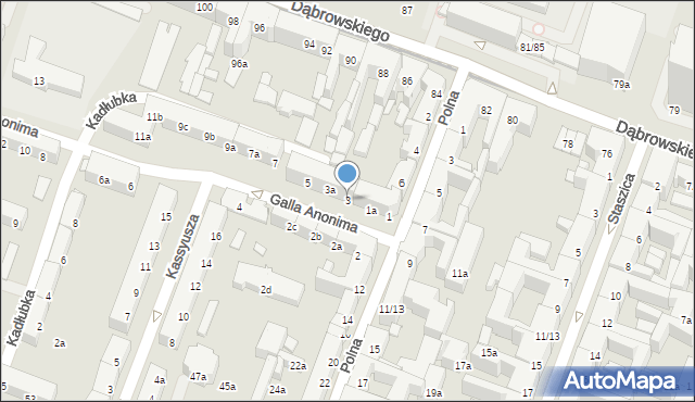 Poznań, Galla Anonima, 3, mapa Poznania