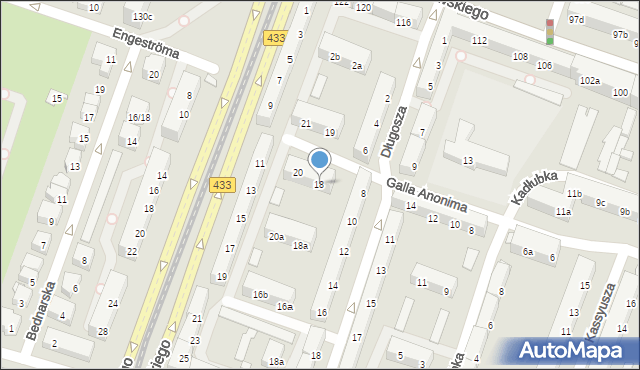 Poznań, Galla Anonima, 18, mapa Poznania