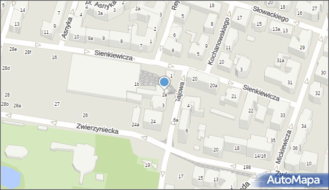 Poznań, Gajowa, 1a, mapa Poznania