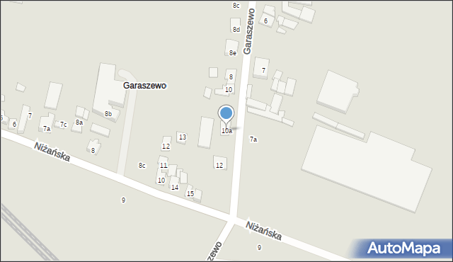 Poznań, Garaszewo, 10a, mapa Poznania