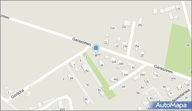 Poznań, Garaszewo, 48, mapa Poznania