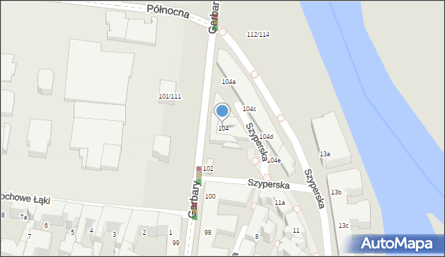 Poznań, Garbary, 104, mapa Poznania