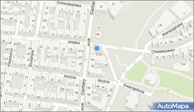 Poznań, Garbary, 64i, mapa Poznania