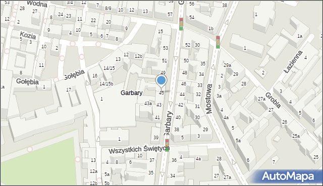 Poznań, Garbary, 45, mapa Poznania