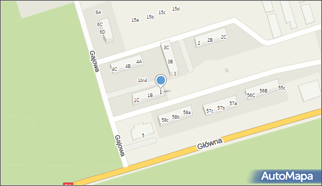 Przytoczna, Gajowa, 1, mapa Przytoczna