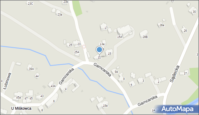 Rabka-Zdrój, Garncarska, 11, mapa Rabka-Zdrój