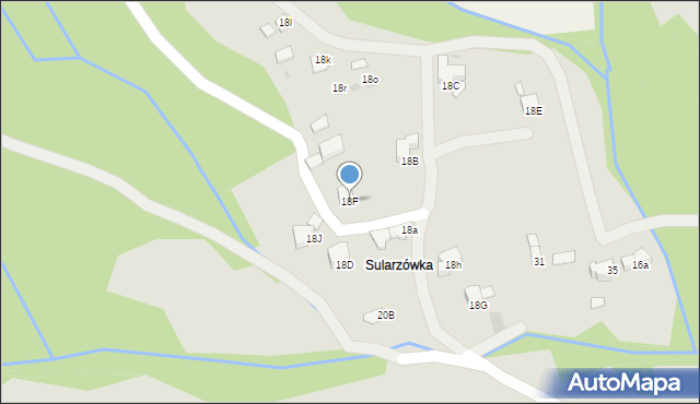 Rabka-Zdrój, Garncarska, 18F, mapa Rabka-Zdrój