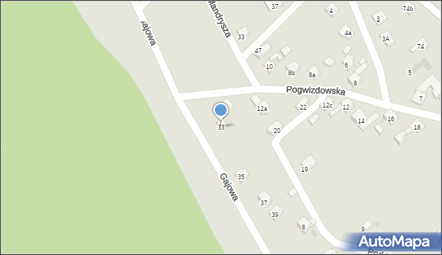 Racibórz, Gajowa, 33, mapa Racibórz