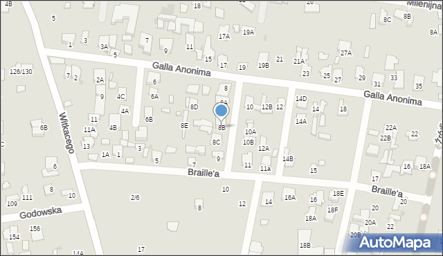 Radom, Galla Anonima, 8B, mapa Radomia