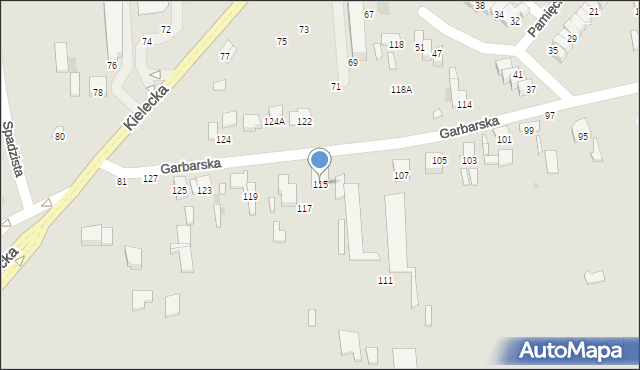 Radom, Garbarska, 115, mapa Radomia