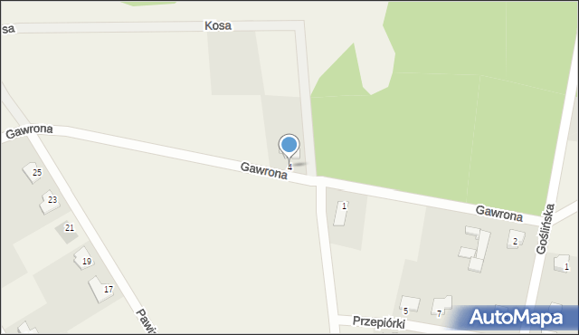 Rakownia, Gawrona, 4, mapa Rakownia