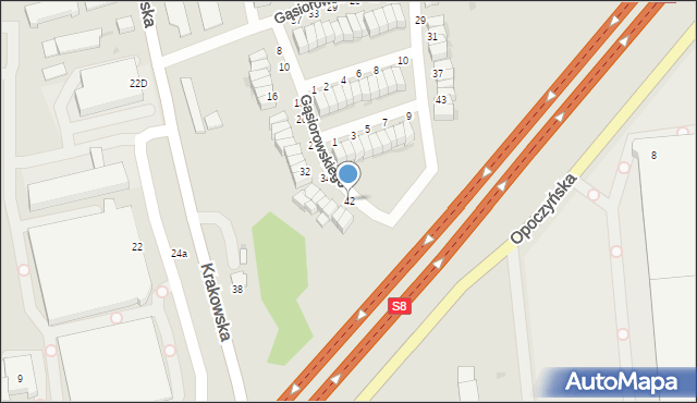 Rawa Mazowiecka, Gąsiorowskiego, 42, mapa Rawa Mazowiecka