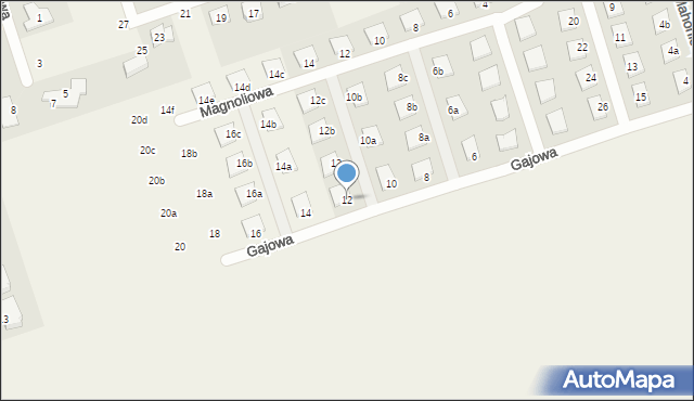 Rokietnica, Gajowa, 12, mapa Rokietnica