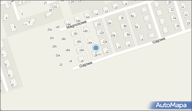 Rokietnica, Gajowa, 14, mapa Rokietnica