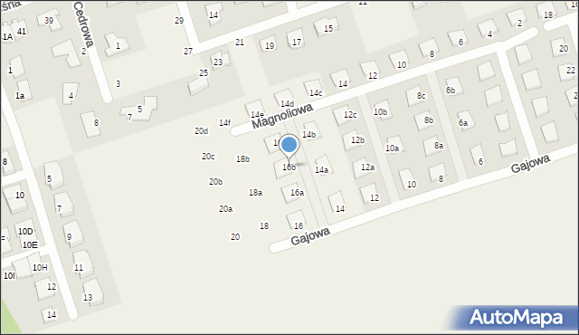 Rokietnica, Gajowa, 16b, mapa Rokietnica