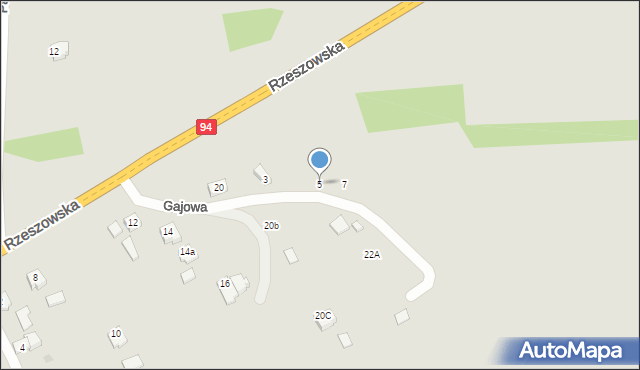 Ropczyce, Gajowa, 5, mapa Ropczyce