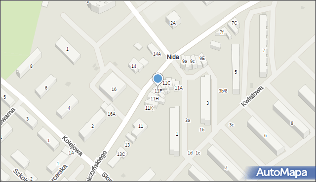 Ruciane-Nida, Gałczyńskiego Konstantego Ildefonsa, 11F, mapa Ruciane-Nida