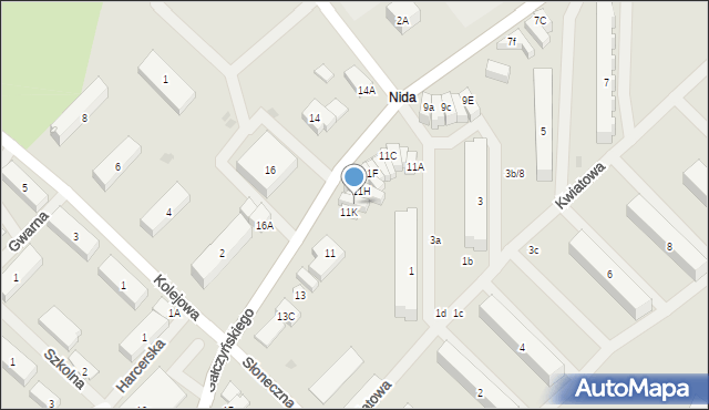 Ruciane-Nida, Gałczyńskiego Konstantego Ildefonsa, 11J, mapa Ruciane-Nida