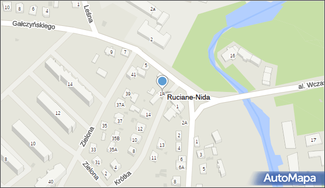 Ruciane-Nida, Gałczyńskiego Konstantego Ildefonsa, 1A, mapa Ruciane-Nida