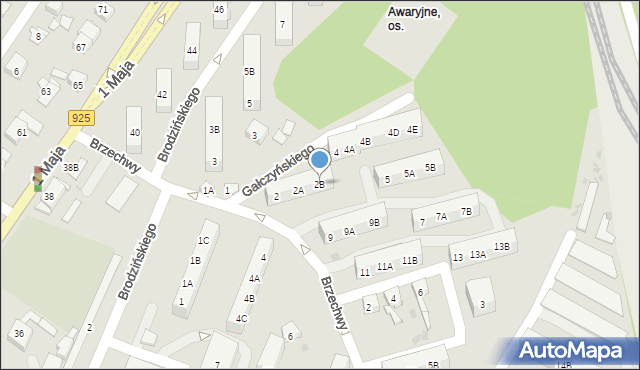 Ruda Śląska, Gałczyńskiego Konstantego Ildefonsa, 2B, mapa Rudy Śląskiej