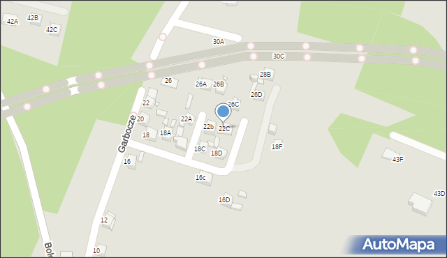 Rybnik, Garbocze, 22C, mapa Rybnika