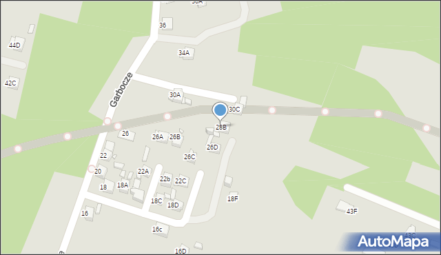 Rybnik, Garbocze, 28B, mapa Rybnika