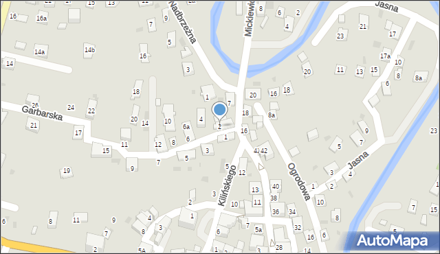 Rymanów, Garbarska, 2, mapa Rymanów