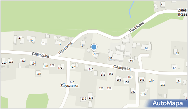 Rzeszotary, Galicyjska, 55, mapa Rzeszotary