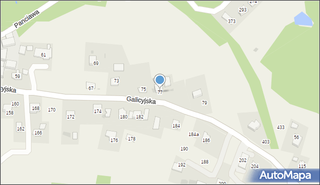 Rzeszotary, Galicyjska, 77, mapa Rzeszotary