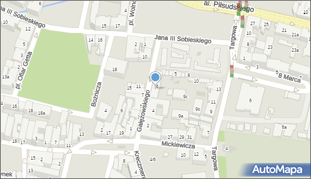 Rzeszów, Gałęzowskiego Jacentego, 6p, mapa Rzeszów