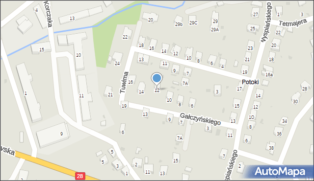 Sanok, Gałczyńskiego Konstantego Ildefonsa, 12, mapa Sanok