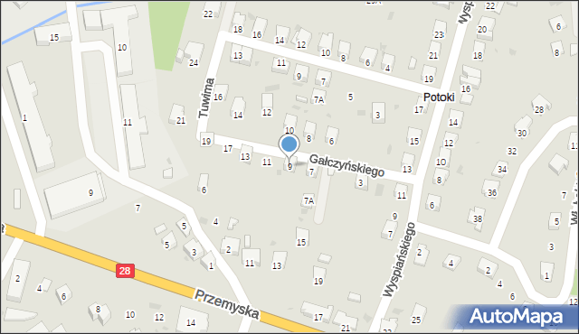 Sanok, Gałczyńskiego Konstantego Ildefonsa, 9, mapa Sanok