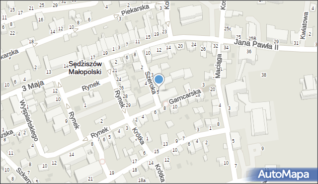 Sędziszów Małopolski, Garncarska, 8a, mapa Sędziszów Małopolski