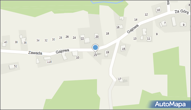 Siepraw, Gajowa, 21, mapa Siepraw